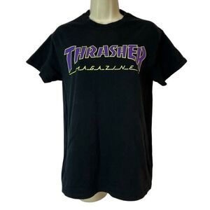 Thrasher Magazine Black Graphic Tee Men’s Size Small Vintage